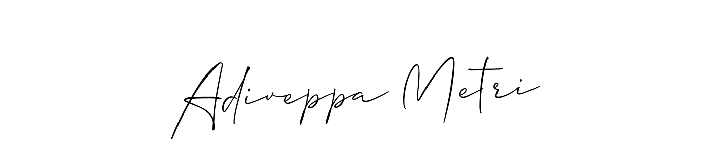 Design your own signature with our free online signature maker. With this signature software, you can create a handwritten (Allison_Script) signature for name Adiveppa Metri. Adiveppa Metri signature style 2 images and pictures png