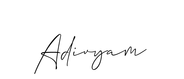 It looks lik you need a new signature style for name Adivyam. Design unique handwritten (Allison_Script) signature with our free signature maker in just a few clicks. Adivyam signature style 2 images and pictures png