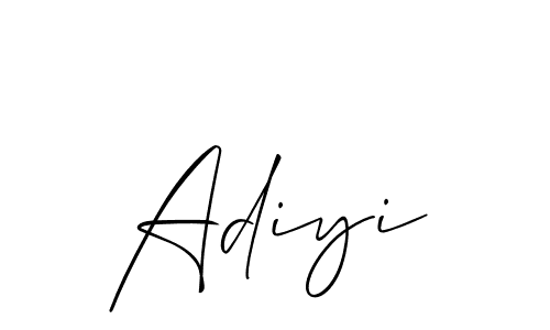 Design your own signature with our free online signature maker. With this signature software, you can create a handwritten (Allison_Script) signature for name Adiyi. Adiyi signature style 2 images and pictures png