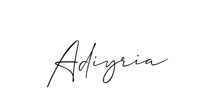 Also we have Adiyria name is the best signature style. Create professional handwritten signature collection using Allison_Script autograph style. Adiyria signature style 2 images and pictures png