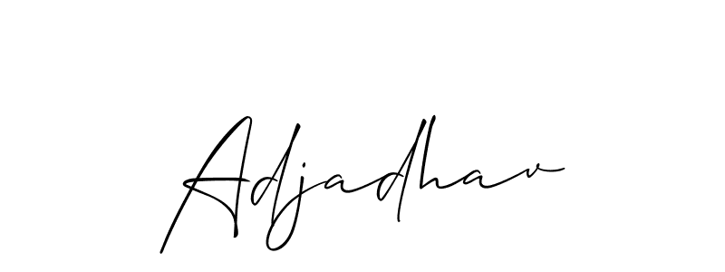 Make a short Adjadhav signature style. Manage your documents anywhere anytime using Allison_Script. Create and add eSignatures, submit forms, share and send files easily. Adjadhav signature style 2 images and pictures png