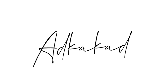 if you are searching for the best signature style for your name Adkakad. so please give up your signature search. here we have designed multiple signature styles  using Allison_Script. Adkakad signature style 2 images and pictures png