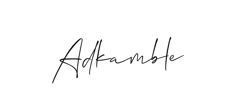 Adkamble stylish signature style. Best Handwritten Sign (Allison_Script) for my name. Handwritten Signature Collection Ideas for my name Adkamble. Adkamble signature style 2 images and pictures png