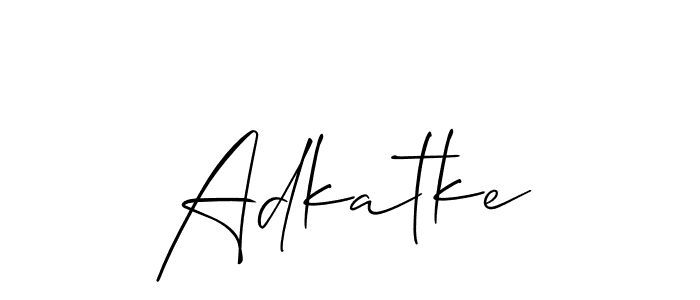 Also we have Adkatke name is the best signature style. Create professional handwritten signature collection using Allison_Script autograph style. Adkatke signature style 2 images and pictures png