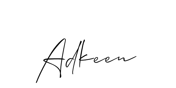 How to make Adkeen signature? Allison_Script is a professional autograph style. Create handwritten signature for Adkeen name. Adkeen signature style 2 images and pictures png