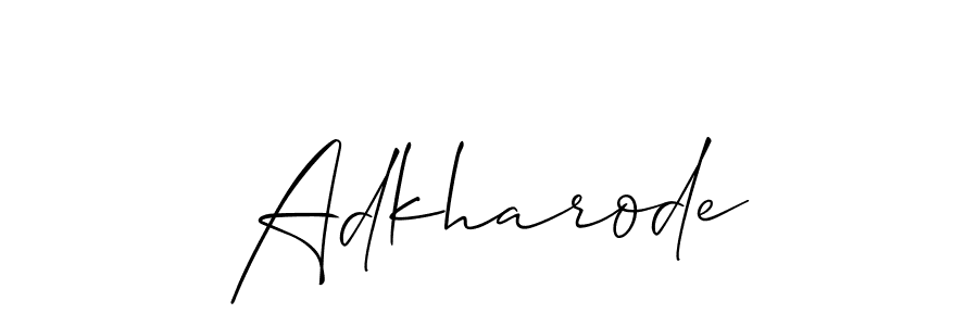 You should practise on your own different ways (Allison_Script) to write your name (Adkharode) in signature. don't let someone else do it for you. Adkharode signature style 2 images and pictures png