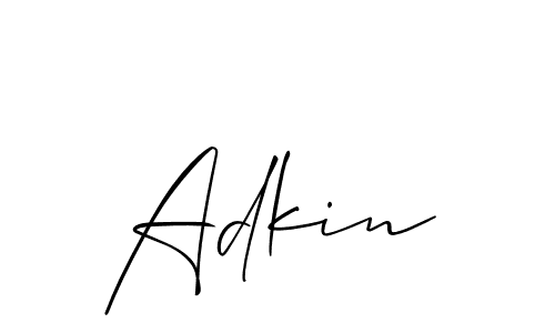 Similarly Allison_Script is the best handwritten signature design. Signature creator online .You can use it as an online autograph creator for name Adkin. Adkin signature style 2 images and pictures png