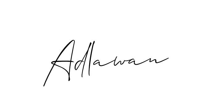 You should practise on your own different ways (Allison_Script) to write your name (Adlawan) in signature. don't let someone else do it for you. Adlawan signature style 2 images and pictures png