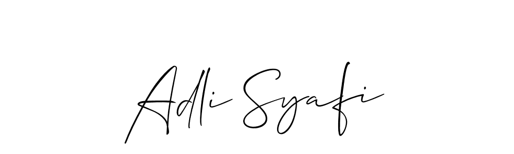 Design your own signature with our free online signature maker. With this signature software, you can create a handwritten (Allison_Script) signature for name Adli Syafi. Adli Syafi signature style 2 images and pictures png