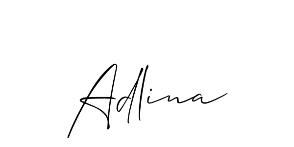 How to make Adlina name signature. Use Allison_Script style for creating short signs online. This is the latest handwritten sign. Adlina signature style 2 images and pictures png