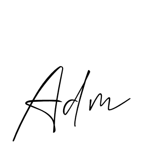 Use a signature maker to create a handwritten signature online. With this signature software, you can design (Allison_Script) your own signature for name Adm. Adm signature style 2 images and pictures png