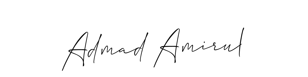 Make a beautiful signature design for name Admad Amirul. With this signature (Allison_Script) style, you can create a handwritten signature for free. Admad Amirul signature style 2 images and pictures png