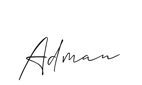 Allison_Script is a professional signature style that is perfect for those who want to add a touch of class to their signature. It is also a great choice for those who want to make their signature more unique. Get Adman name to fancy signature for free. Adman signature style 2 images and pictures png