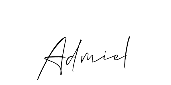 How to make Admiel signature? Allison_Script is a professional autograph style. Create handwritten signature for Admiel name. Admiel signature style 2 images and pictures png