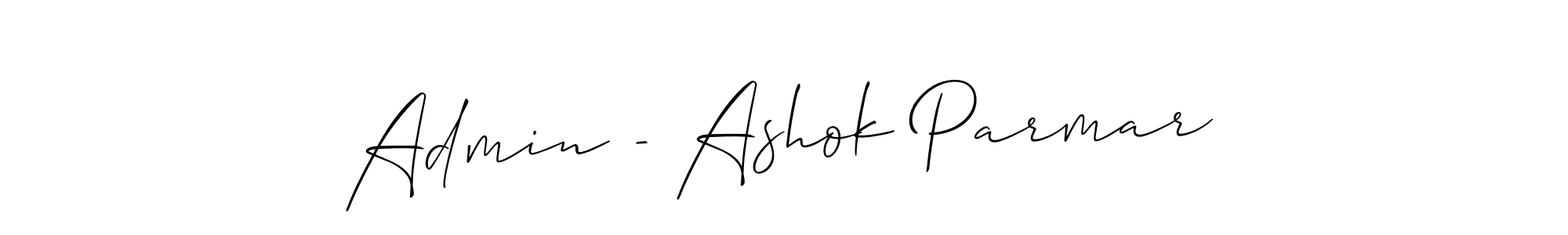 It looks lik you need a new signature style for name Admin - Ashok Parmar. Design unique handwritten (Allison_Script) signature with our free signature maker in just a few clicks. Admin - Ashok Parmar signature style 2 images and pictures png