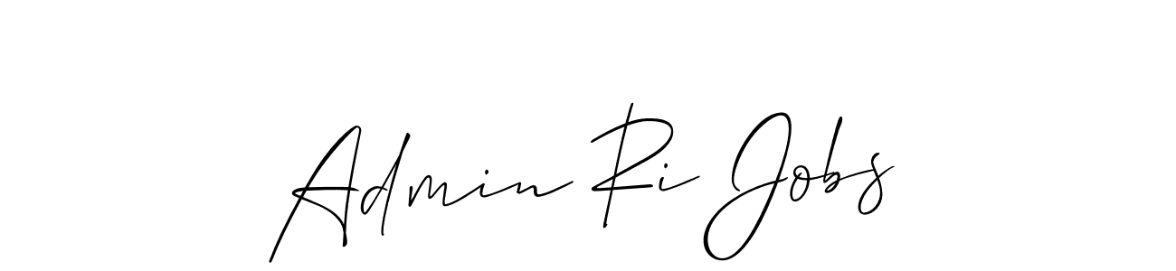 Design your own signature with our free online signature maker. With this signature software, you can create a handwritten (Allison_Script) signature for name Admin Ri Jobs. Admin Ri Jobs signature style 2 images and pictures png