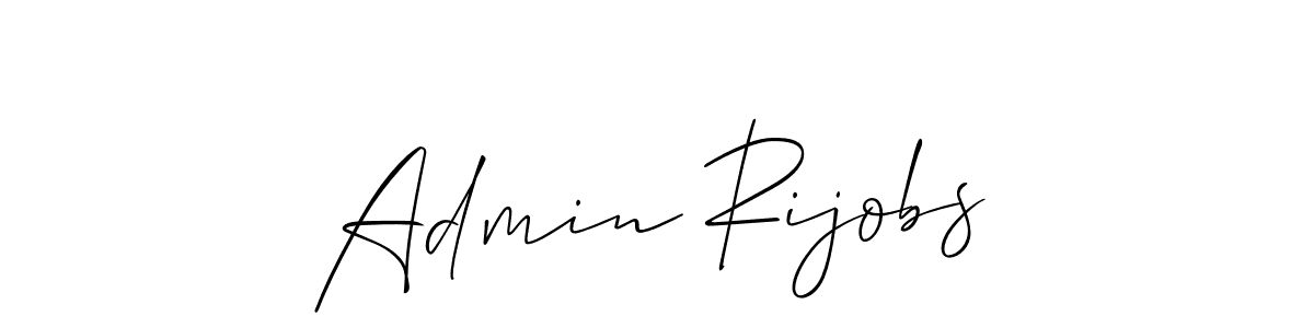 Similarly Allison_Script is the best handwritten signature design. Signature creator online .You can use it as an online autograph creator for name Admin Rijobs. Admin Rijobs signature style 2 images and pictures png