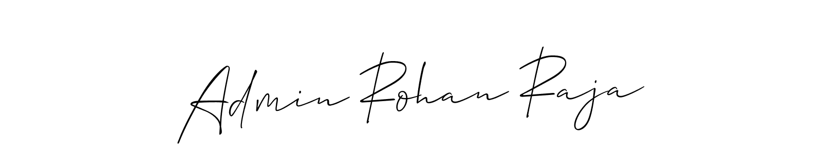 Allison_Script is a professional signature style that is perfect for those who want to add a touch of class to their signature. It is also a great choice for those who want to make their signature more unique. Get Admin Rohan Raja name to fancy signature for free. Admin Rohan Raja signature style 2 images and pictures png