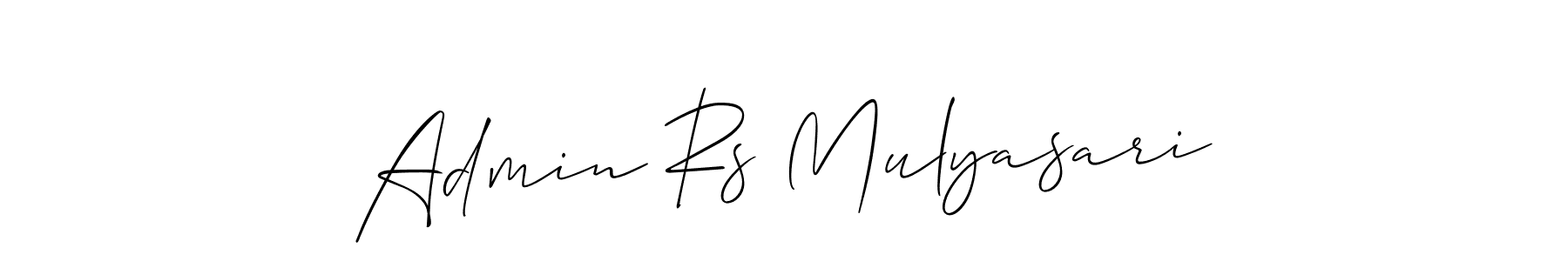 Admin Rs Mulyasari stylish signature style. Best Handwritten Sign (Allison_Script) for my name. Handwritten Signature Collection Ideas for my name Admin Rs Mulyasari. Admin Rs Mulyasari signature style 2 images and pictures png