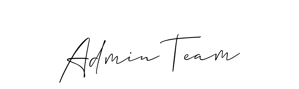 Create a beautiful signature design for name Admin Team. With this signature (Allison_Script) fonts, you can make a handwritten signature for free. Admin Team signature style 2 images and pictures png