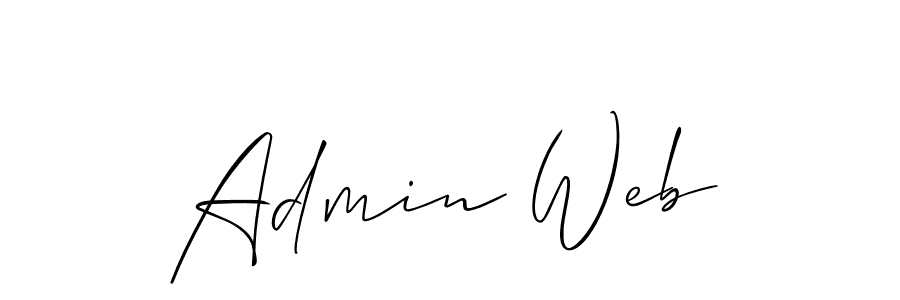 Use a signature maker to create a handwritten signature online. With this signature software, you can design (Allison_Script) your own signature for name Admin Web. Admin Web signature style 2 images and pictures png