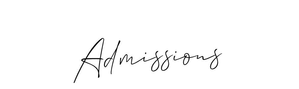 The best way (Allison_Script) to make a short signature is to pick only two or three words in your name. The name Admissions include a total of six letters. For converting this name. Admissions signature style 2 images and pictures png