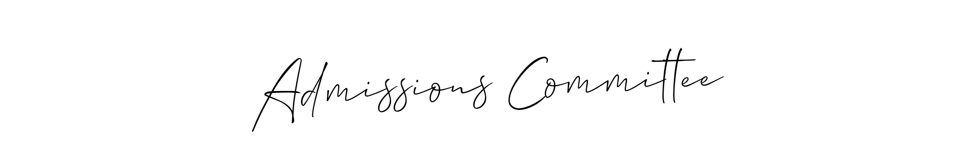 The best way (Allison_Script) to make a short signature is to pick only two or three words in your name. The name Admissions Committee include a total of six letters. For converting this name. Admissions Committee signature style 2 images and pictures png