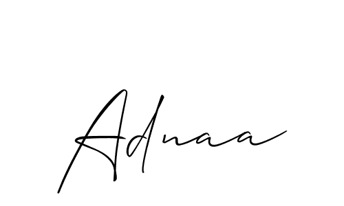How to make Adnaa signature? Allison_Script is a professional autograph style. Create handwritten signature for Adnaa name. Adnaa signature style 2 images and pictures png