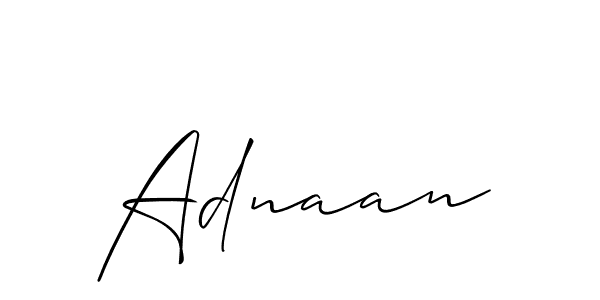 Make a beautiful signature design for name Adnaan. With this signature (Allison_Script) style, you can create a handwritten signature for free. Adnaan signature style 2 images and pictures png