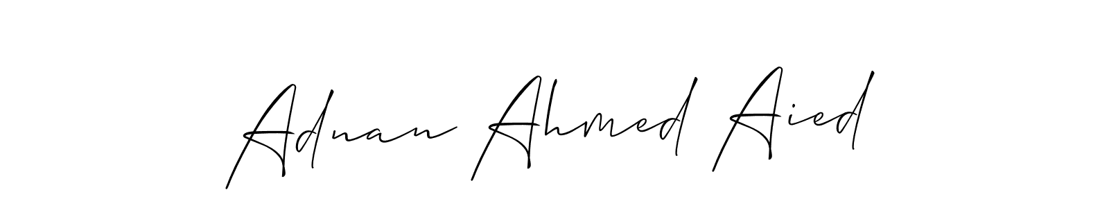 How to make Adnan Ahmed Aied signature? Allison_Script is a professional autograph style. Create handwritten signature for Adnan Ahmed Aied name. Adnan Ahmed Aied signature style 2 images and pictures png