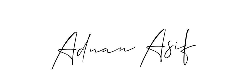 Make a beautiful signature design for name Adnan Asif. With this signature (Allison_Script) style, you can create a handwritten signature for free. Adnan Asif signature style 2 images and pictures png