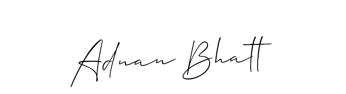 Allison_Script is a professional signature style that is perfect for those who want to add a touch of class to their signature. It is also a great choice for those who want to make their signature more unique. Get Adnan Bhatt name to fancy signature for free. Adnan Bhatt signature style 2 images and pictures png