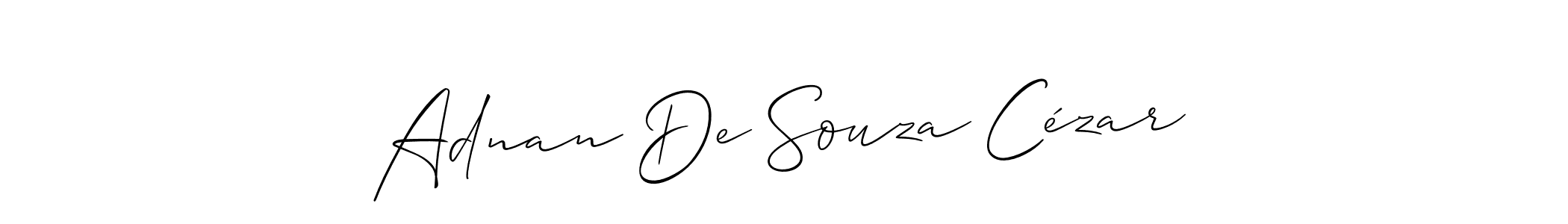 Create a beautiful signature design for name Adnan De Souza Cézar. With this signature (Allison_Script) fonts, you can make a handwritten signature for free. Adnan De Souza Cézar signature style 2 images and pictures png