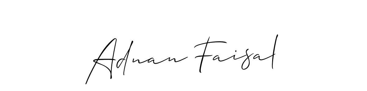 Also You can easily find your signature by using the search form. We will create Adnan Faisal name handwritten signature images for you free of cost using Allison_Script sign style. Adnan Faisal signature style 2 images and pictures png