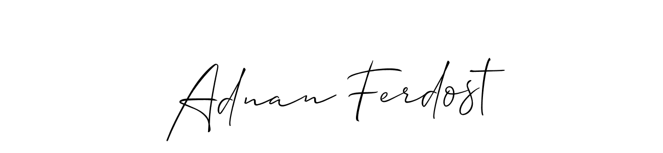 Create a beautiful signature design for name Adnan Ferdost. With this signature (Allison_Script) fonts, you can make a handwritten signature for free. Adnan Ferdost signature style 2 images and pictures png