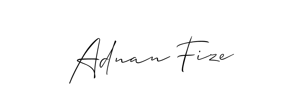 It looks lik you need a new signature style for name Adnan Fize. Design unique handwritten (Allison_Script) signature with our free signature maker in just a few clicks. Adnan Fize signature style 2 images and pictures png