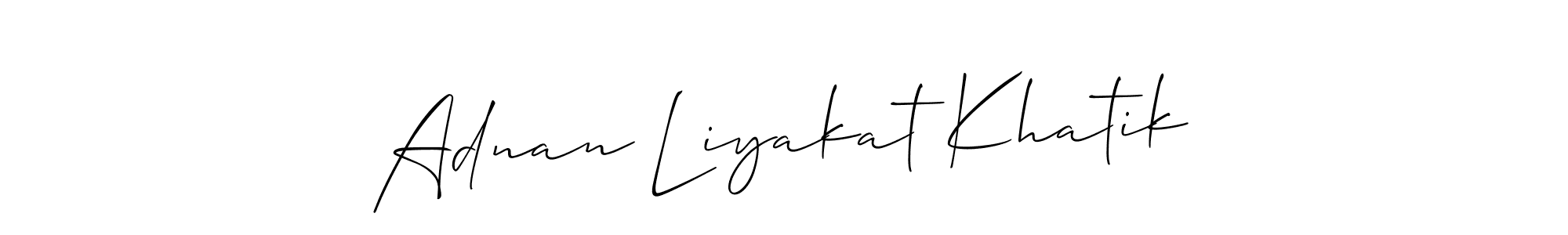 Best and Professional Signature Style for Adnan Liyakat Khatik. Allison_Script Best Signature Style Collection. Adnan Liyakat Khatik signature style 2 images and pictures png