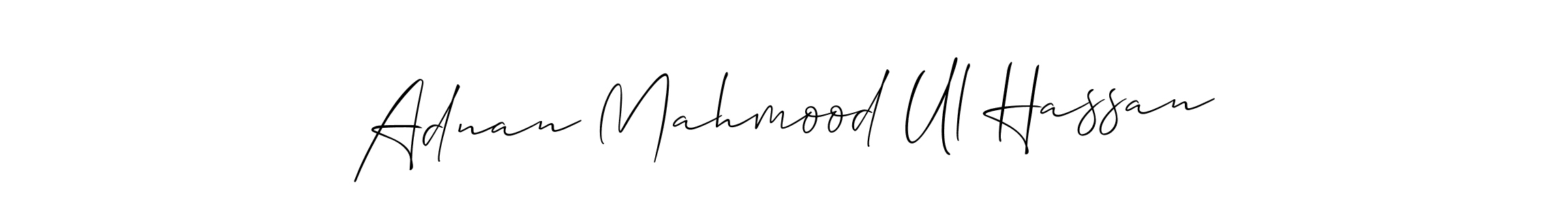 Make a short Adnan Mahmood Ul Hassan signature style. Manage your documents anywhere anytime using Allison_Script. Create and add eSignatures, submit forms, share and send files easily. Adnan Mahmood Ul Hassan signature style 2 images and pictures png