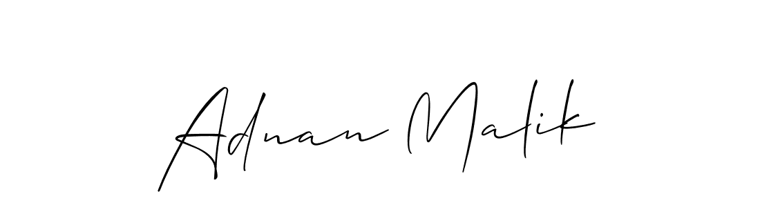 Use a signature maker to create a handwritten signature online. With this signature software, you can design (Allison_Script) your own signature for name Adnan Malik. Adnan Malik signature style 2 images and pictures png