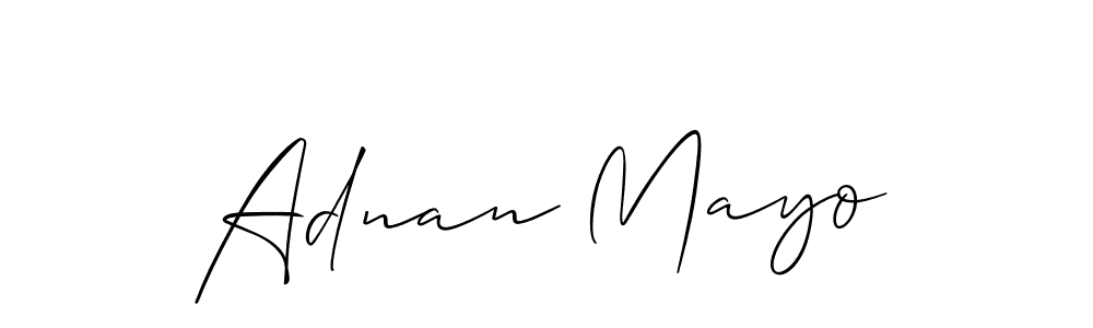 It looks lik you need a new signature style for name Adnan Mayo. Design unique handwritten (Allison_Script) signature with our free signature maker in just a few clicks. Adnan Mayo signature style 2 images and pictures png