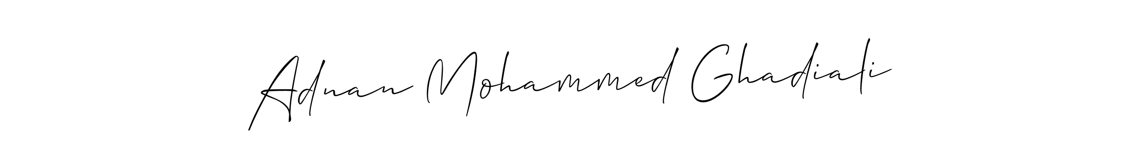 Use a signature maker to create a handwritten signature online. With this signature software, you can design (Allison_Script) your own signature for name Adnan Mohammed Ghadiali. Adnan Mohammed Ghadiali signature style 2 images and pictures png