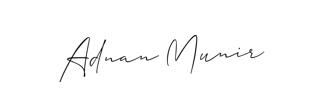 Allison_Script is a professional signature style that is perfect for those who want to add a touch of class to their signature. It is also a great choice for those who want to make their signature more unique. Get Adnan Munir name to fancy signature for free. Adnan Munir signature style 2 images and pictures png