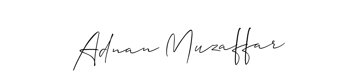 Create a beautiful signature design for name Adnan Muzaffar. With this signature (Allison_Script) fonts, you can make a handwritten signature for free. Adnan Muzaffar signature style 2 images and pictures png