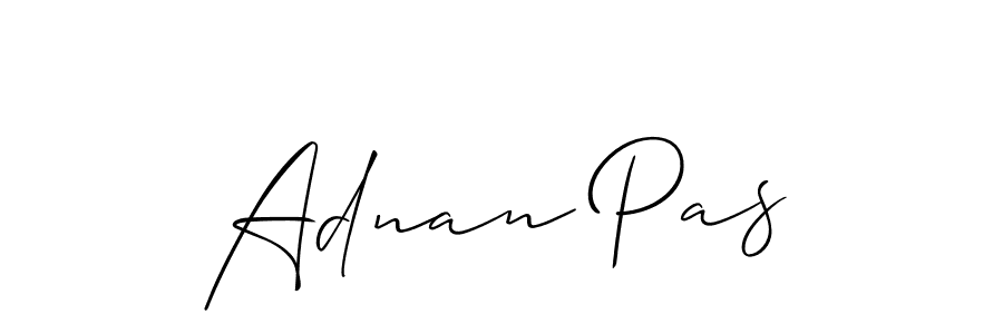 Create a beautiful signature design for name Adnan Pas. With this signature (Allison_Script) fonts, you can make a handwritten signature for free. Adnan Pas signature style 2 images and pictures png