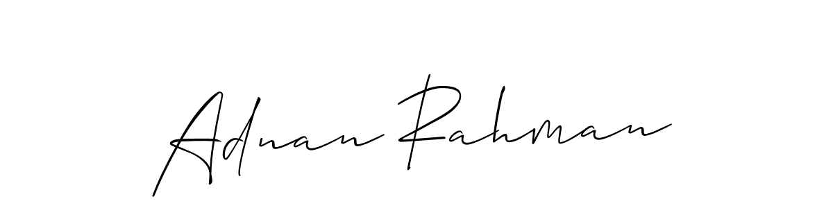 Adnan Rahman stylish signature style. Best Handwritten Sign (Allison_Script) for my name. Handwritten Signature Collection Ideas for my name Adnan Rahman. Adnan Rahman signature style 2 images and pictures png