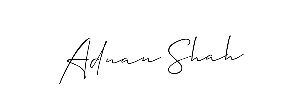 Also we have Adnan Shah name is the best signature style. Create professional handwritten signature collection using Allison_Script autograph style. Adnan Shah signature style 2 images and pictures png