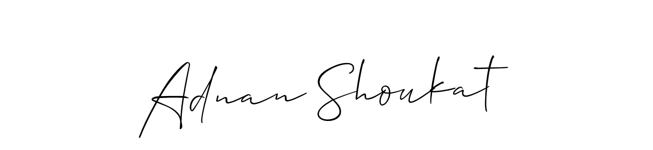 How to make Adnan Shoukat signature? Allison_Script is a professional autograph style. Create handwritten signature for Adnan Shoukat name. Adnan Shoukat signature style 2 images and pictures png