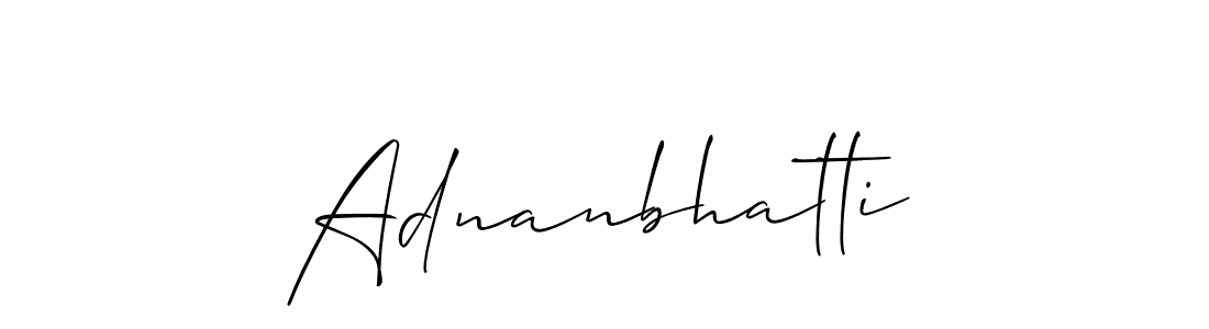 Also You can easily find your signature by using the search form. We will create Adnanbhatti name handwritten signature images for you free of cost using Allison_Script sign style. Adnanbhatti signature style 2 images and pictures png