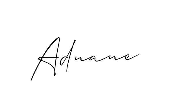 How to make Adnane name signature. Use Allison_Script style for creating short signs online. This is the latest handwritten sign. Adnane signature style 2 images and pictures png