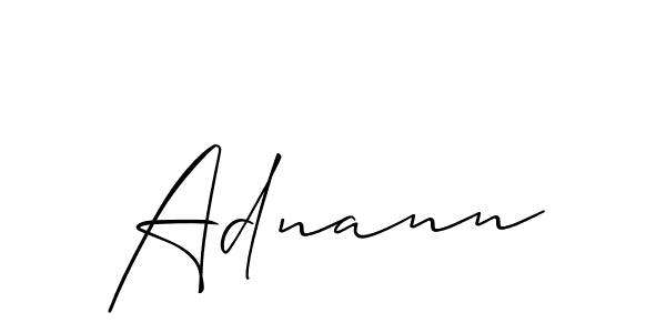 Use a signature maker to create a handwritten signature online. With this signature software, you can design (Allison_Script) your own signature for name Adnann. Adnann signature style 2 images and pictures png